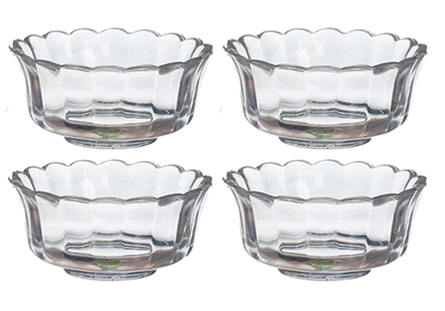 Large Clear Bowls, 4 pc.
